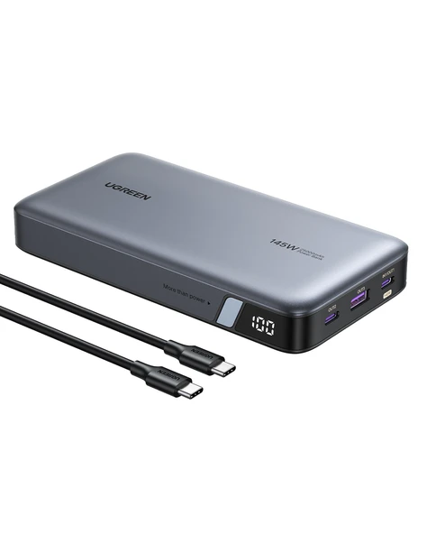 UGREEN 25.000mAh 145W PD QC Led Göstergeli Taşınabilir Hızlı Şarj Cihazı Powerbank, 90597A ürün görseli 1