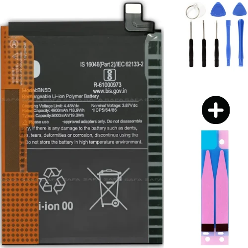 Xiaomi Redmi Note 11S BN5D Uyumlu Güçlendirilmiş İthal Pil + Montaj Seti ürün görseli 1