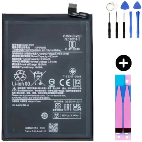 Xiaomi Redmi Note 13 5G BN5P Uyumlu A Kalite Batarya Pil + Montaj Seti ürün görseli 1