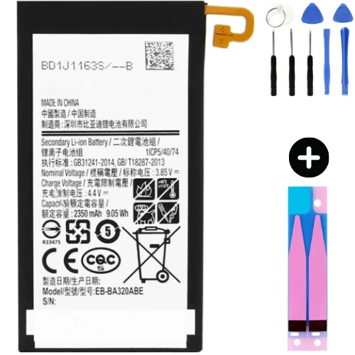 Samsung Galaxy A3 2017 A320F Uyumlu A Kalite Batarya Pil + Montaj Seti ürün görseli 1