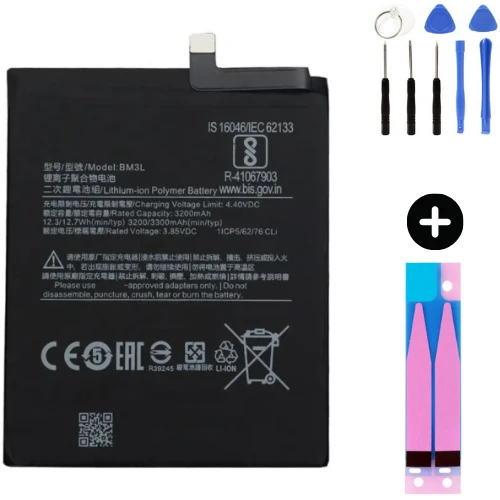 Xiaomi Mi 9 BM3L Uyumlu Güçlendirilmiş İthal Pil + Montaj Seti ürün görseli 1