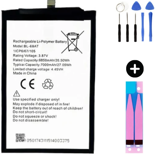 Tecno Pova 3 BL-68AT Uyumlu A Kalite Batarya Pil + Montaj Seti ürün görseli 1