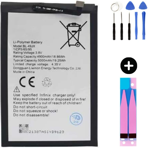 İnfinix Hot 30 Play BL-49JX Uyumlu A Kalite Batarya Pil + Montaj Seti ürün görseli 1