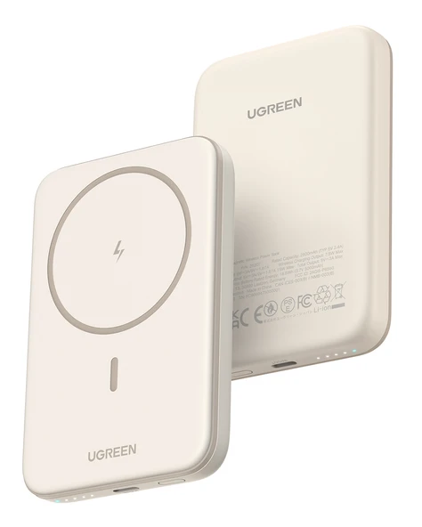 UGREEN 5.000 mAh MagSafe 15W Wireless Powerbank Bej, 25207 ürün görseli 1
