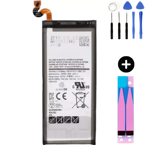 Samsung Galaxy Note 8 N950f Uyumlu Güçlendirilmiş İthal Pil + Montaj Seti ürün görseli 1