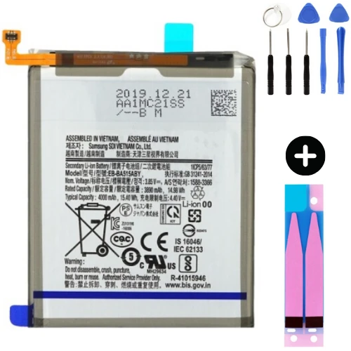 Samsung Galaxy A51 A515f Uyumlu A Kalite Batarya Pil + Montaj Seti ürün görseli 1