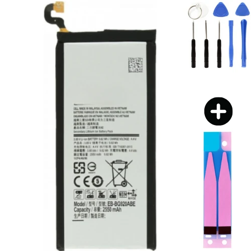 Samsung Galaxy S6 G920f Uyumlu Güçlendirilmiş İthal Pil + Montaj Seti ürün görseli 1