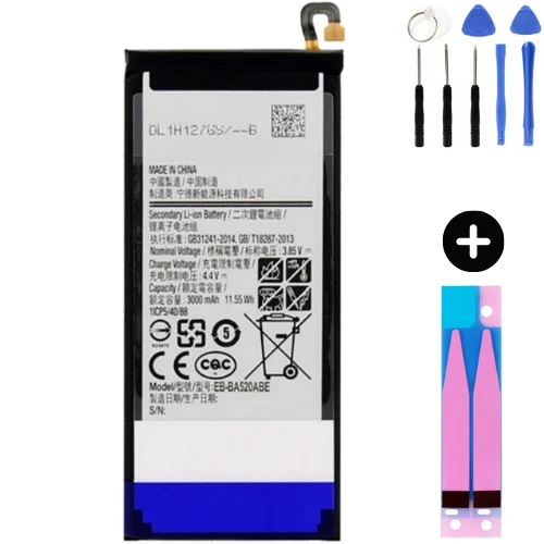 Samsung Galaxy A5 2017 A520f Uyumlu Güçlendirilmiş İthal Pil + Montaj Seti ürün görseli 1