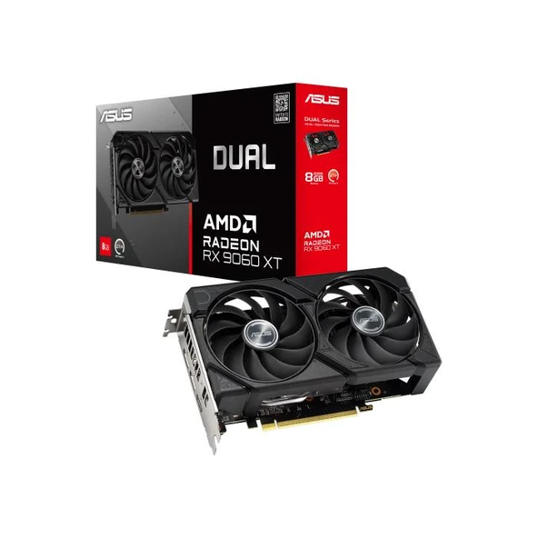 ASUS DUAL-RX9060XT-8G 8Gb 128Bit GDDR6 1xHDMI 2xDP GAMING Ekran Kartı ürün görseli 1