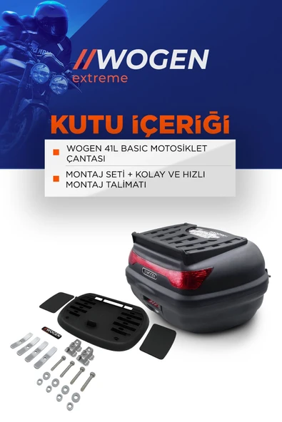 WOGEN WG41 ARKA ÇANTA 41 L BASİC (SİYAH) - Resim 2