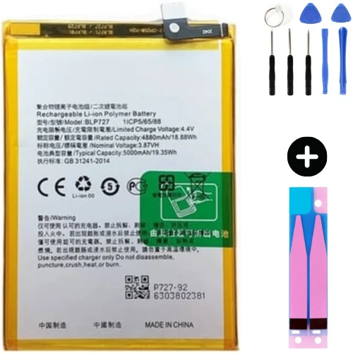 Oppo A91 BLP765 Uyumlu A Kalite Batarya Pil + Montaj Seti ürün görseli 1