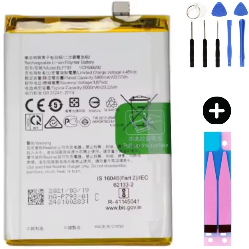 Realme C11 BLP793 Uyumlu A Kalite Batarya Pil + Montaj Seti ürün görseli 1