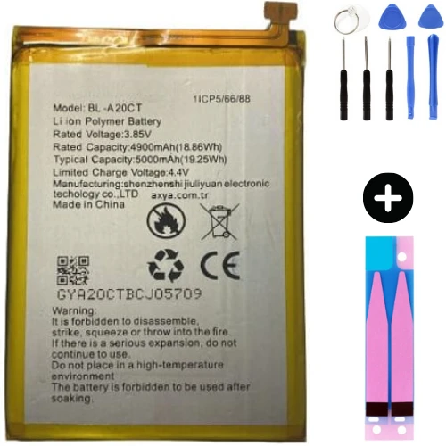General Mobile GM 21 Pro Uyumlu Güçlendirilmiş İthal Pil + Montaj Seti ürün görseli 1