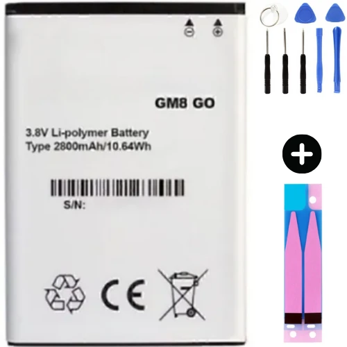General Mobile GM 8 Go Uyumlu Güçlendirilmiş İthal Pil + Montaj Seti ürün görseli 1