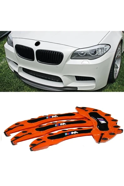 BMW F10 ///M TURUNCU 17-18-19 JANTA UYUMLU 4.LÜ KALİPER KAPAGI ürün görseli 1