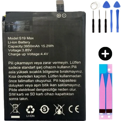 Reeder S19 Max Uyumlu Güçlendirilmiş İthal Pil + Montaj Seti ürün görseli 1