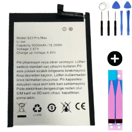 Reeder S23 Pro Max Uyumlu A Kalite Batarya Pil + Montaj Seti ürün görseli 1