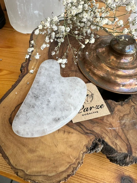 Kristal Kuvars Doğal Taş Gua Sha ürün görseli 1