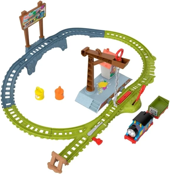 Fisher Price ve Arkadaşları Boya Teslimatı Motorlu Tren Seti HTN34 ürün görseli 1