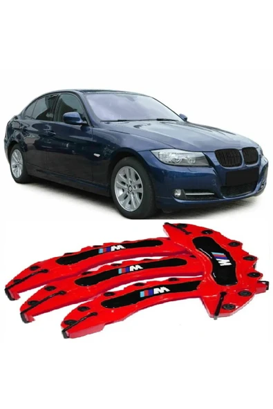 BMW E90///M KIRMIZI 17-18-19 JANTA UYUMLU 4.LÜ KALİPER KAPAGI ürün görseli 1