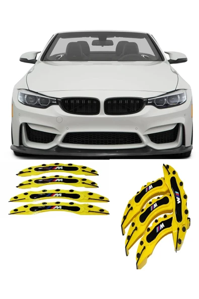 BMW F30 ///M SARI 17-18-19 JANTA UYUMLU 4.LÜ KALİPER KAPAGI ürün görseli 1