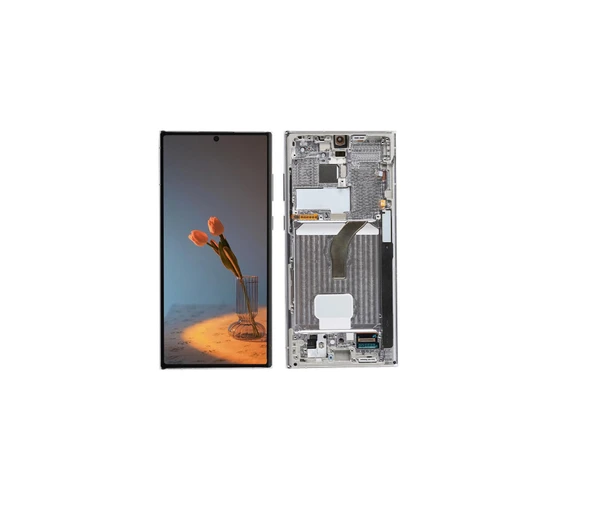 Samsung Uyumlu S908 S22 Ultra Lcd Ekran Kasalı OLED - Silver ürün görseli 1