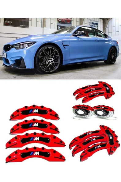 BMW F32 ///M KIRMIZI 17-18-19 JANTA UYUMLU 4.LÜ KALİPER KAPAGI ürün görseli 1