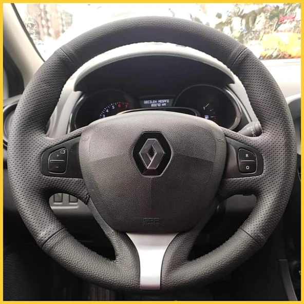 Renault Clio 4 FAZ 1 2014-2017 Araca Özel Direksiyon Kılıfı (Makyajlı Kasalara Uyumlu Değildir) ürün görseli 1
