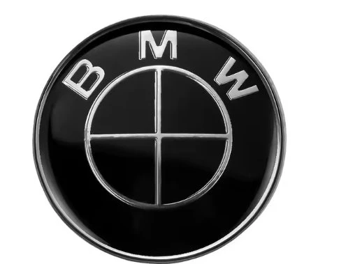 BMW SİYAH BEYAZ DİREKSİYON DAMLA STICKER LOGO 45MM ürün görseli 1