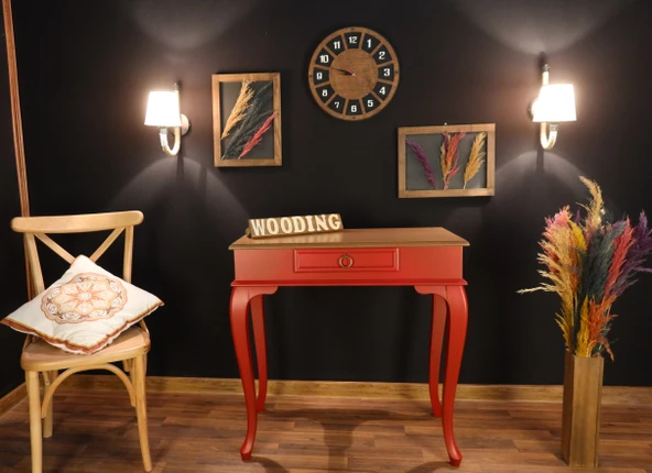 Wooding Mobilya 80 Cm Çekmeceli Masif Kırmızı Natürel Dresuar ürün görseli 1