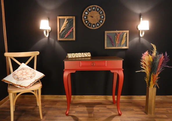 Wooding Mobilya 80 Cm Çekmeceli Masif Kırmızı Ceviz Dresuar ürün görseli 1