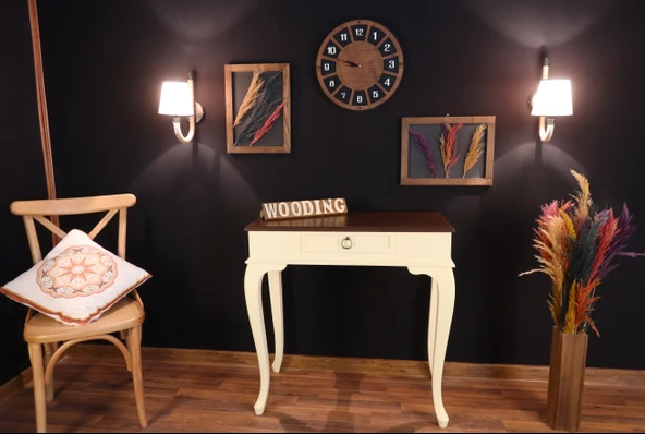 Wooding Mobilya 80 Cm Çekmeceli Masif Krem Ceviz Dresuar ürün görseli 1