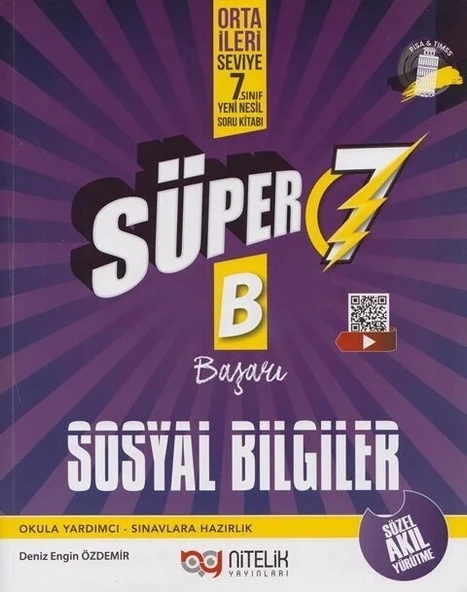 Nitelik 7.Sınıf Sosyal Bilgiler Soru Bankası Orta İleri Seviye ürün görseli 1