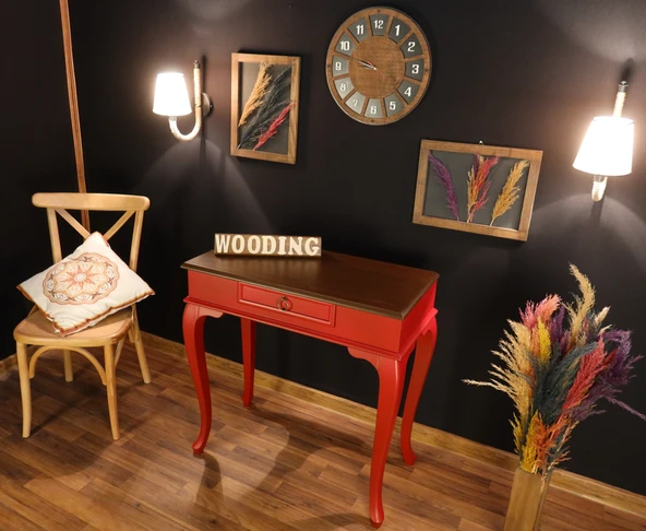 Wooding 90 Cm Çekmeceli Masif Kırmızı Ceviz Dresuar ürün görseli 1