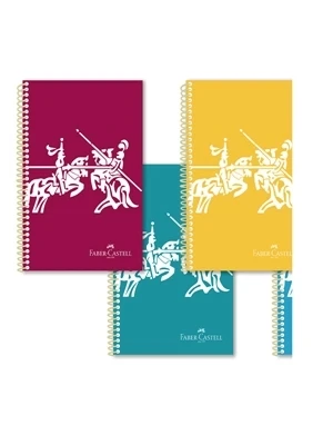 Faber Castell Defter Knights Canlı Pp Kapak Spiralli 140 Yaprak Kareli 5075000470000 ürün görseli 1