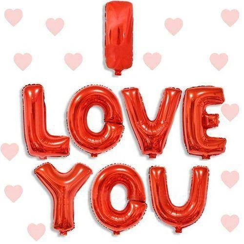 I Love You Balon Set Kırmızı ürün görseli 1