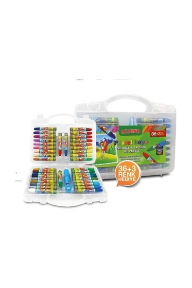 Alpino Yağlı Pastel Boya 36+3 Renk Plastik Çanta Kutulu Dc 008298 ürün görseli 1