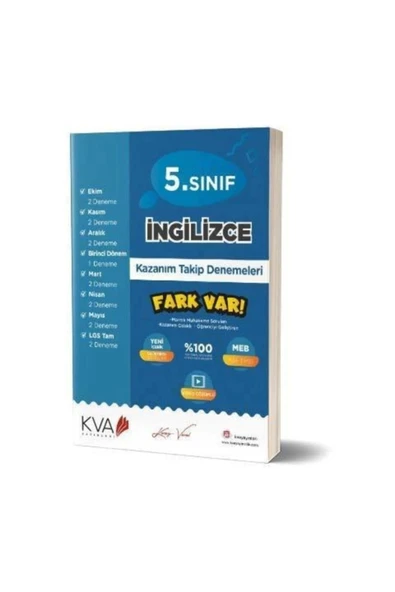 Kva 5.Sınıf İnglizce Kazanım Takip Denemeleri Koray Varol Akademi ürün görseli 1