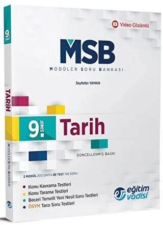 *Kampanya* 9.Sınıf Tarih Modüler Soru Bankası Eğitim Vadisi ürün görseli 1