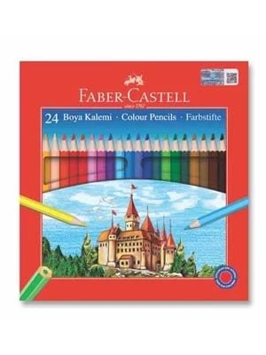 Faber 24 Renk Karton Kutu Tam Boy Kuru Boya Kalemi 5171116324 ürün görseli 1