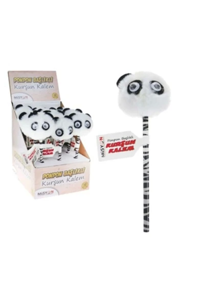 Misyon Ponpon Başlıklı Panda Kurşun Kalem Msy-088A ürün görseli 1