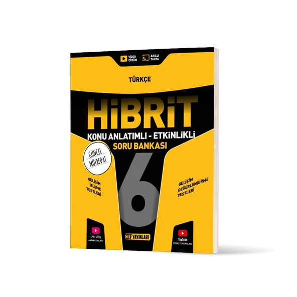 Hız 6.Sınıf Türkçe Hibrit Konu Anlatımlı Etkinlikli Soru Bankası Güncel Müfredat ürün görseli 1