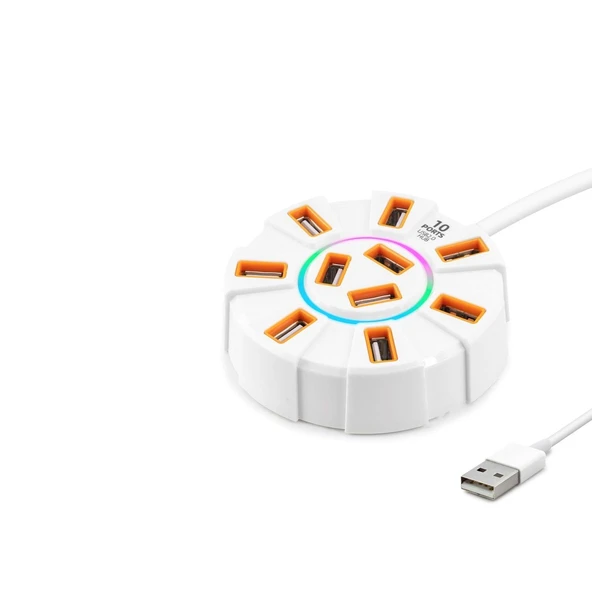 Usb Hub 10*Usb 1.2M Beyaz HDX7034 ürün görseli 1