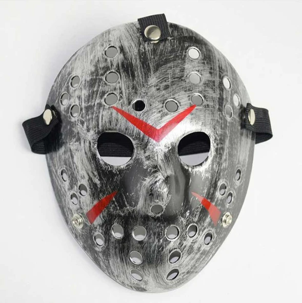 Jason Maskesi Hannibal Maskesi Metal Gümüş Renk 20x25 Cm ürün görseli 1