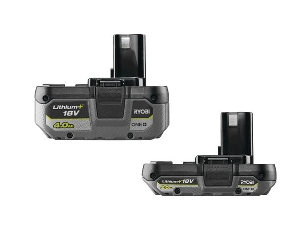Ryobi RB1820C 18 V 2.0 Ah Akü ( 130597008 ) + RB1840X 18 V 4.0 Ah Akü (130597018) ürün görseli 1