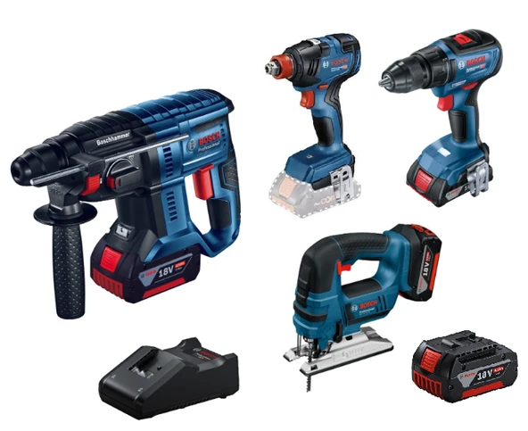 Bosch dörtlü montaj seti - 2 ( GST 185-Li , GDX 18V-200 , GSR 18V-50 , GBH 180-Li ) ürün görseli 1