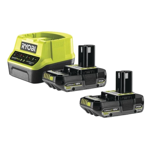 Ryobi RC18120 18 volt Şarj Cihazı + RB18120C 18 Volt 2.0 Ah Li-Ion Aküler ürün görseli 1