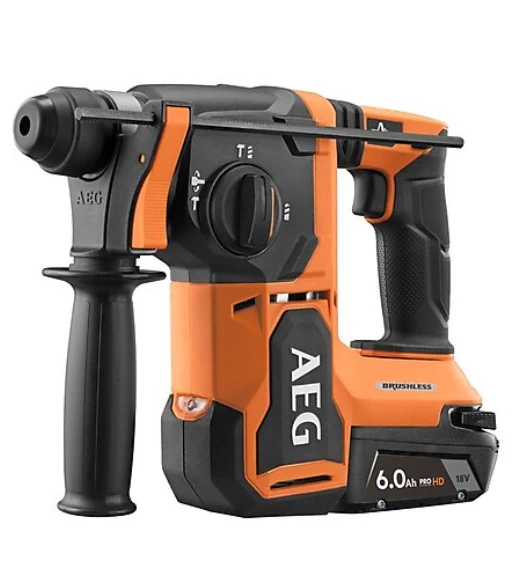 AEG BBH18BL2-602C 6 Ah Çift Akülü Kömürsüz Motor Kırıcı Delici - T4935492637 ürün görseli 1