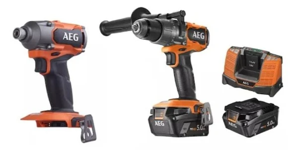 AEG BSB18C3BL-502C + BSS18C3B3-0 2 Li 2X5AH Akülü Vidalama Seti ürün görseli 1