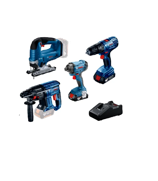 Bosch dörtlü montaj seti - 4 2x5,0Ah ( GST 185-LI ,   GBH 180-Li, GSR 180 Li , GDR 18v-160 ) ürün görseli 1